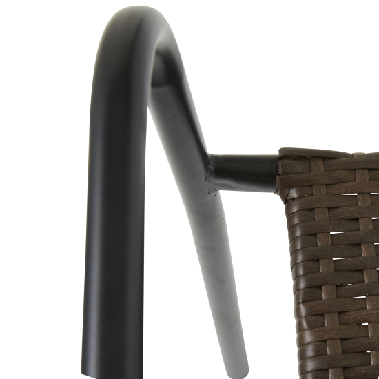 Кресло садовое Zena Fix 55x84.5x60 см, искусственный ротанг, цвет тёмно-коричневый