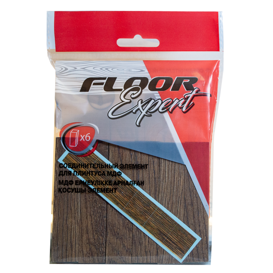 Соединитель для напольного плинтуса МДФ «Дуб Лексингтон», высота 84 мм, 6 шт.