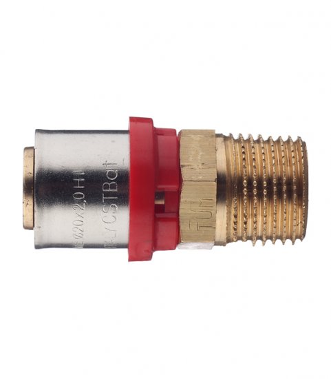 Соединитель прямой Tiemme 20(пресс) х 1/2 НР(ш)