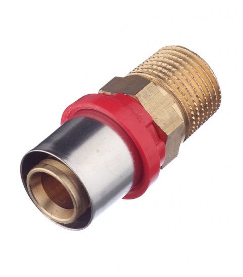 Соединитель прямой Tiemme 20(пресс) х 1/2 НР(ш)