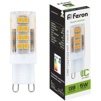 Светодиодная лампа FERON LB-432 G9 5W 4000K