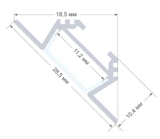 Профиль Inspire для светодиодной ленты 2 м угловой