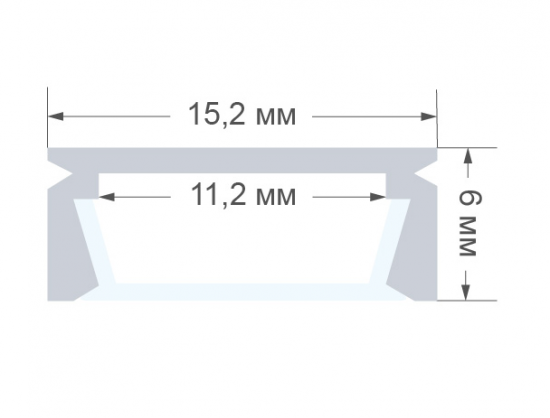 Профиль Inspire для светодиодной ленты 1 м прямой