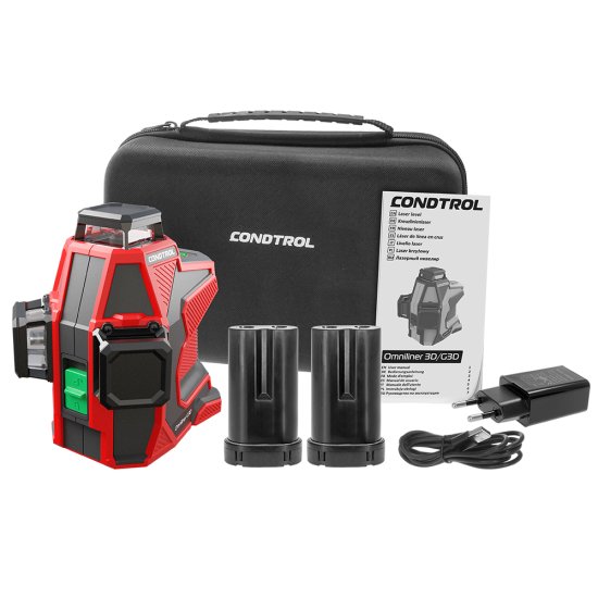 Уровень лазерный Condtrol Omniliner G3D зеленый луч, 50 м