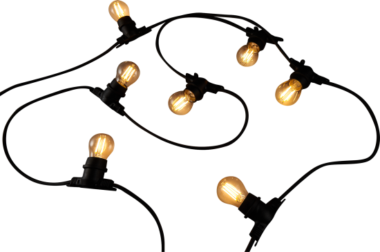 Гирлянда белт-лайт из лампочек Uniel электрическая 220 В 5 м под 10 ламп Е27 цвет черный, лампы не входят в комплект