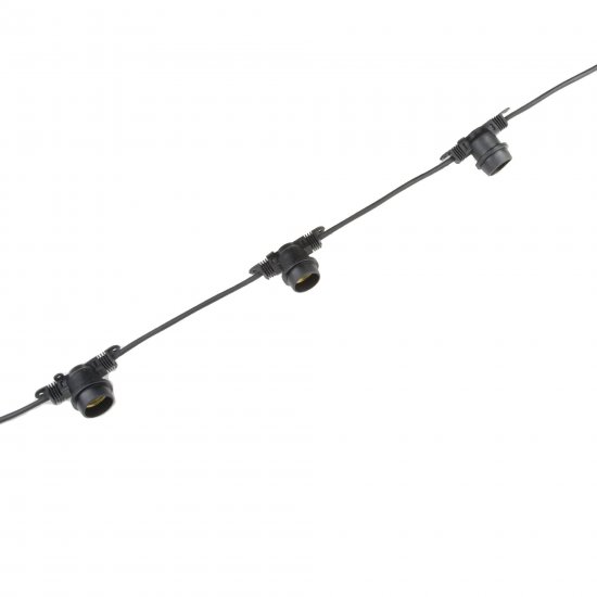 Гирлянда белт-лайт из лампочек Uniel электрическая 220 В 5 м под 10 ламп Е27 цвет черный, лампы не входят в комплект