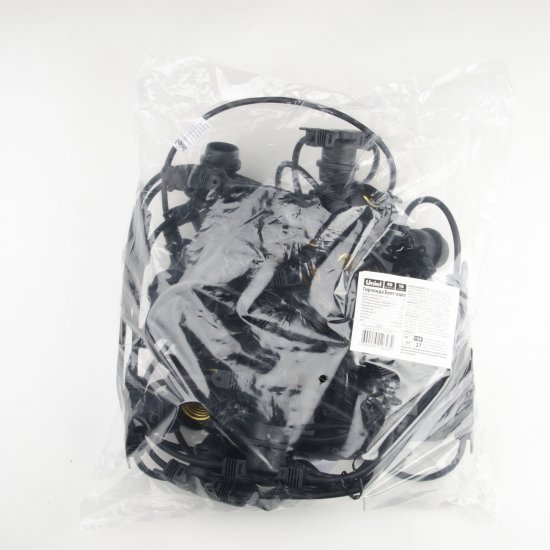 Гирлянда белт-лайт из лампочек Uniel электрическая 220 В 5 м под 10 ламп Е27 цвет черный, лампы не входят в комплект