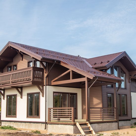 Металлочерепица 1,18х1,15 м 0,5 мм Grand Line Классик коричневая RAL 8017 satin