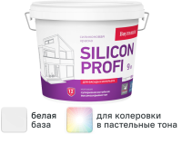 Краска фасадная Bayramix Silicon Profi матовая цвет белый база А 9 л