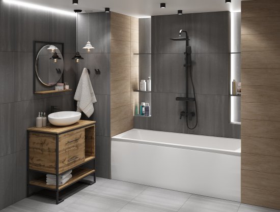 Ванна 100Acryl Ницца акриловая 180x70 см каркас в комплекте