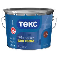 Эмаль алкидно-уретановая Текс Профи для полов красно-коричневая глянцевая 9 л