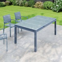 Садовый стол раздвижной Naterial Odyssea II 180/240x100x76 см алюминий/стекло антрацит