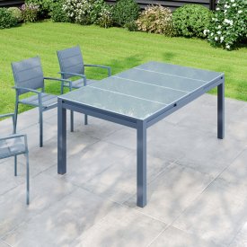 Садовый стол раздвижной Naterial Odyssea II 180/240x100x76 см алюминий/стекло антрацит