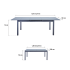 Садовый стол раздвижной Naterial Odyssea II 180/240x100x76 см алюминий/стекло антрацит