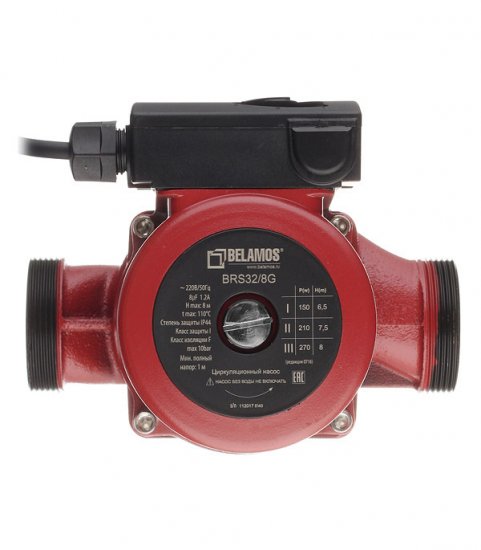 Циркуляционный насос для систем отопления Belamos BRS32/8G DN32 подъем 8 м 180 мм с гайками (BRS32/8G)