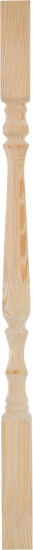 Балясина цельноламельная лиственница сорт Экстра граненая 50x50x900 мм