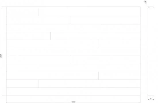 Площадка лестничная сращенная лиственница сорт Экстра 40x1000x1200мм