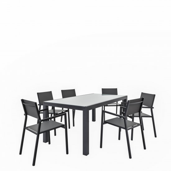 Стол садовый раздвижной Naterial Lyra II 180x260x96 см алюминий/стекло