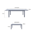 Стол садовый раздвижной Naterial Lyra II 180x260x96 см алюминий/стекло
