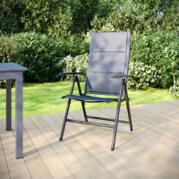 Кресло садовое Naterial Orion II 62x106x57 см алюминий/текстилен антрацит