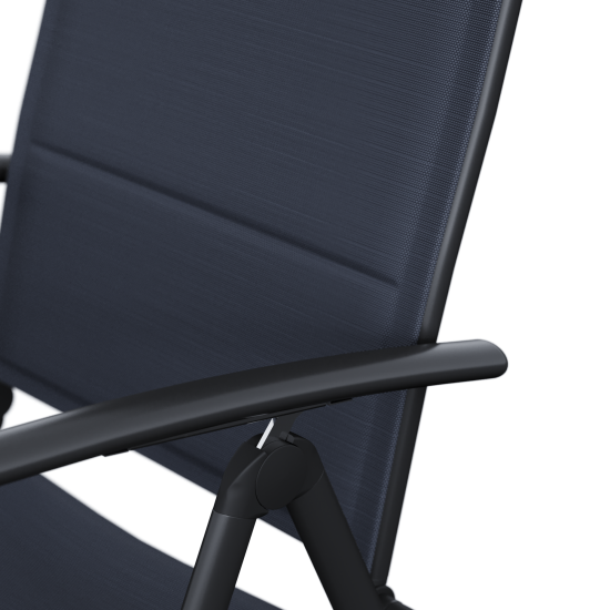 Кресло садовое Naterial Orion II 62x106x57 см алюминий/текстилен антрацит