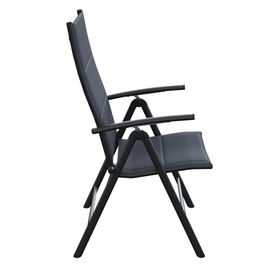 Кресло садовое Naterial Orion II 62x106x57 см алюминий/текстилен антрацит