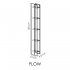 Полка для ванной Flow Skyline пятиярусная 150х96х1000 мм металл белая (Fl-sky-pr15-б)