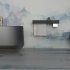 Полка для ванной Flow Bee с полотенцедержателем 700х130х90 мм металл черная (Fl-bee-trio70-ppt-ч)