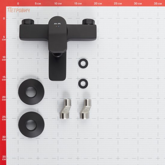 Смеситель для ванны AM.PM X-Joy черный однорычажный с коротким изливом без лейки (F85A10022)