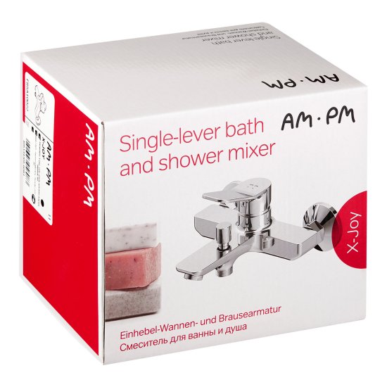 Смеситель для ванны AM.PM X-Joy черный однорычажный с коротким изливом без лейки (F85A10022)