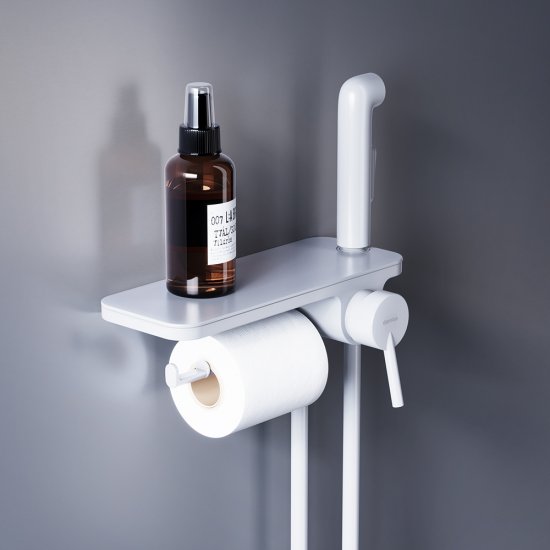 Смеситель с гигиеническим душем встраиваемый Damixa Jupiter со скрытой частью в комплекте белый (773500200)