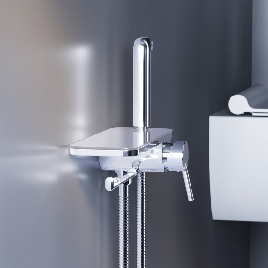 Смеситель с гигиеническим душем встраиваемый Damixa Origin Bit со скрытой частью в комплекте хром (773500001)