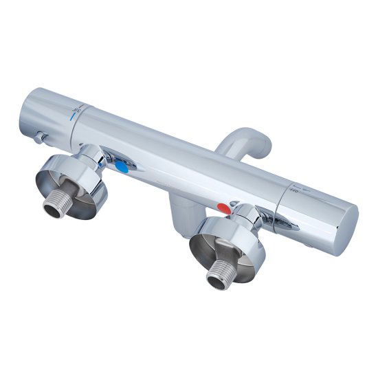 Смеситель для ванны Damixa Scandinavian Pure хром термостатический с коротким изливом без лейки (363000000)