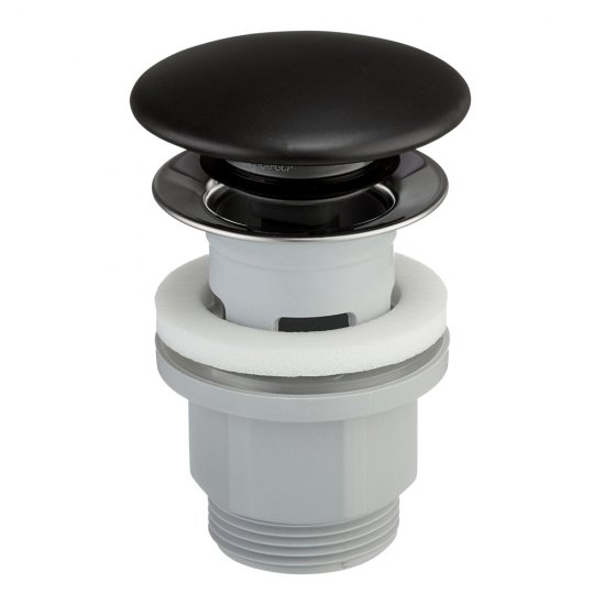 Донный клапан AM.PM клик-клак 1 1/4 с переливом черный (F0700P22)