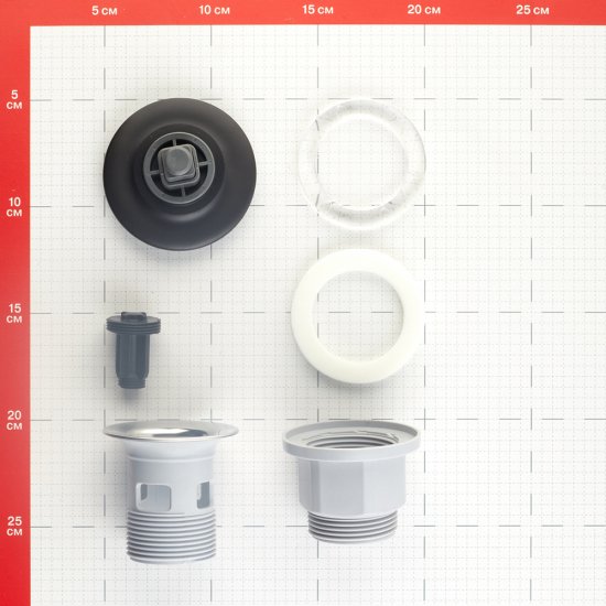 Донный клапан AM.PM клик-клак 1 1/4 с переливом черный (F0700P22)