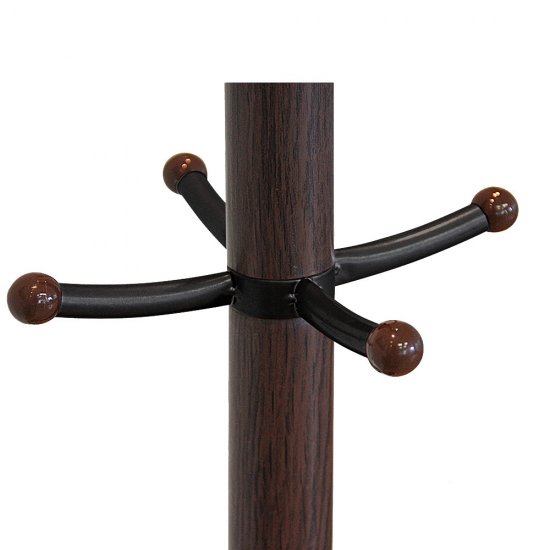 Вешалка напольная металлическая 10 крючков темный орех Sheffilton SHT-CR9