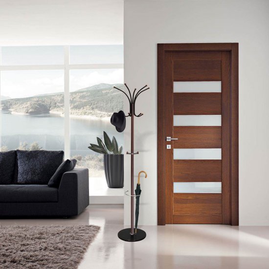 Вешалка напольная металлическая 10 крючков темный орех Sheffilton SHT-CR9