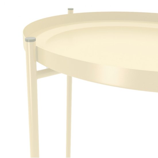 Журнальный столик круглый молочный Sheffilton SHT-CT8