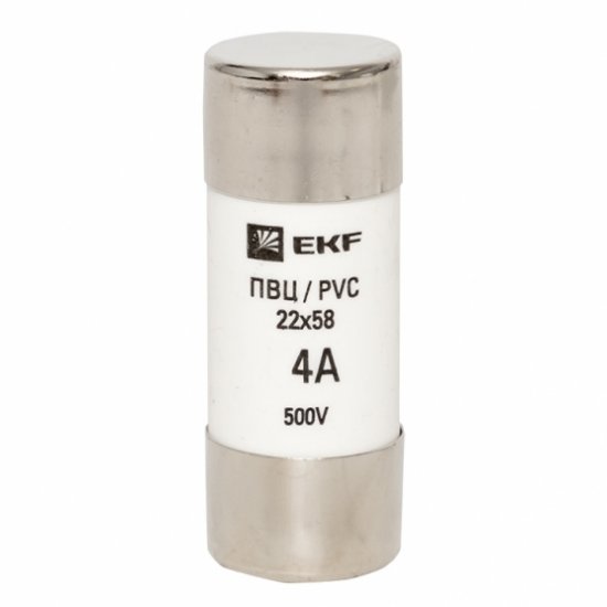 Вставка плавкая EKF PROxima ПВЦ 4А 50 кА 220 В цилиндрическая (10 шт.) (pvc-22x58-4)