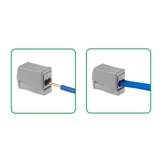 Клемма на 2 провода Duwi СМК 224-112 0,5-2,5 кв.мм с рычажками без пасты (5 шт.) (26735 5)