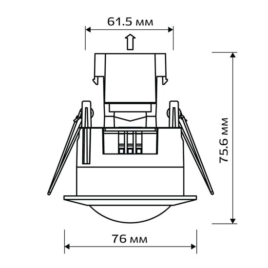 Датчик движения встраиваемый Duwi DDV-02 IP20 230 В 360 градусов до 6 м белый (25818 6)