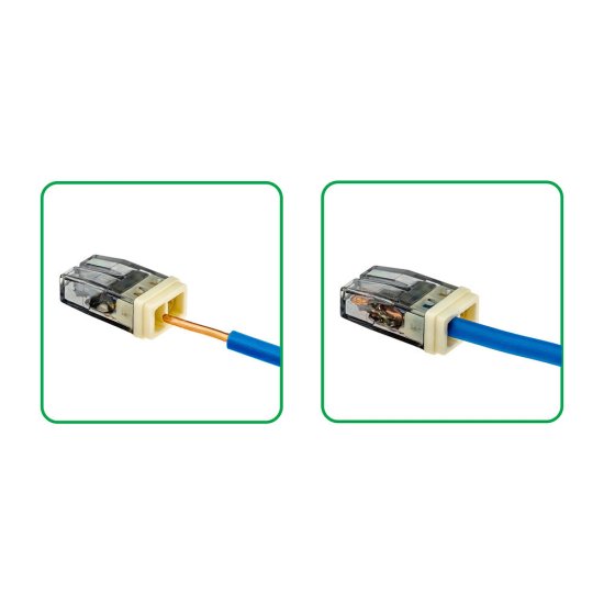 Клемма на 2 провода Duwi СМК 772-242 2,5 кв.мм самозажимная с пастой (5 шт.) (26728 7)