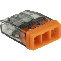 Клемма на 3 провода Duwi СМК 772-243 2,5 кв.мм самозажимная с пастой (5 шт.) (26729 4)