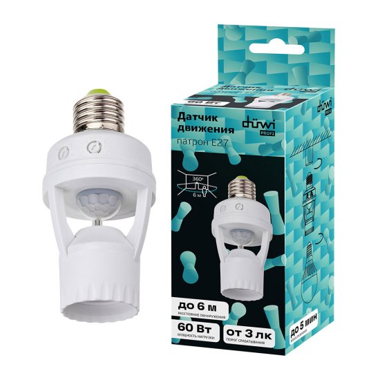 Датчик движения потолочный Duwi DDL-01 IP20 230 В 360 градусов до 6 м белый (25817 9)