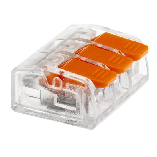 Клемма на 3 провода Duwi СМК 223-413 4 кв.мм с рычажками без пасты (5 шт.) (26613 6)