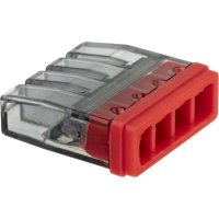 Клемма на 4 провода Duwi СМК 772-244 0,5-2,5 кв.мм самозажимная с пастой (5 шт.) (26730 0)