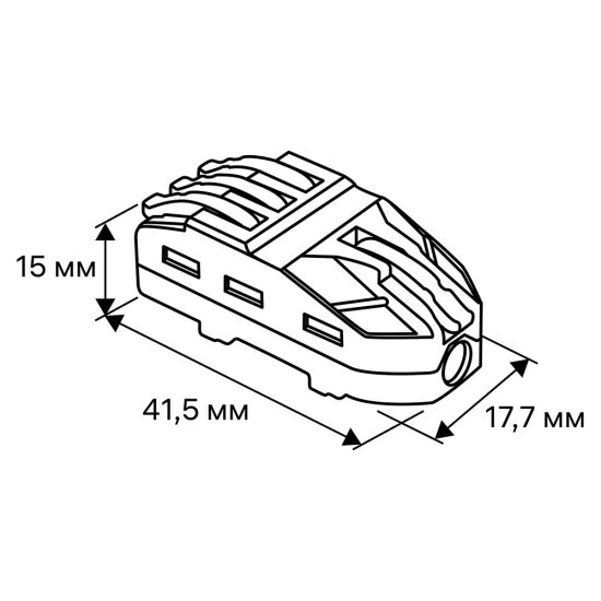 Клемма на 4 провода Duwi 4 кв.мм разветвительная с рычажками без пасты (4 шт.) (26665 9)