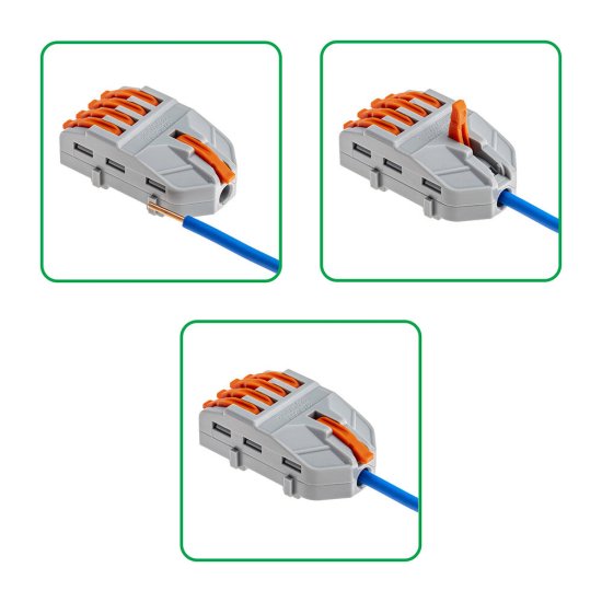 Клемма на 5 проводов Duwi 4 кв.мм разветвительная с рычажками без пасты (4 шт.) (26666 6)