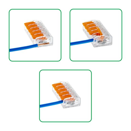 Клемма на 5 проводов Duwi СМК 223-415 4 кв.мм с рычажками без пасты (5 шт.) (26615 0)