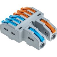 Клемма на 8 проводов Duwi СМК-526 PRO 4 кв.мм разветвительная с рычажками без пасты (4 шт.) (26661 1)